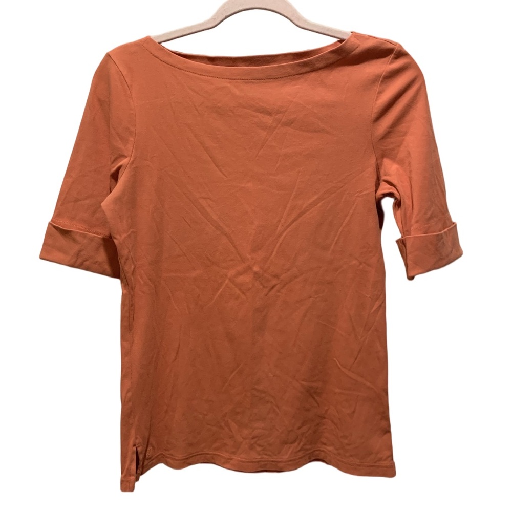 Lauren Ralph Lauren orange boat neck top. Size M.